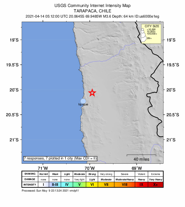 Did You Feel It? map: shaking reported by the public