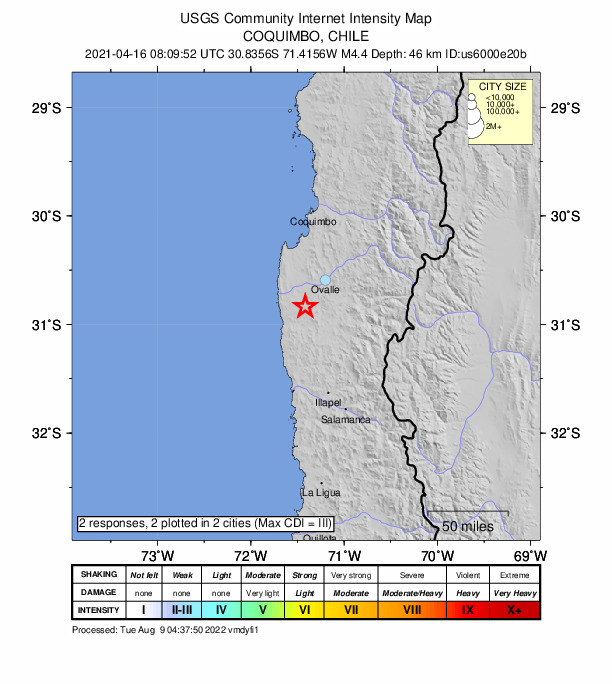 Did You Feel It? map: shaking reported by the public