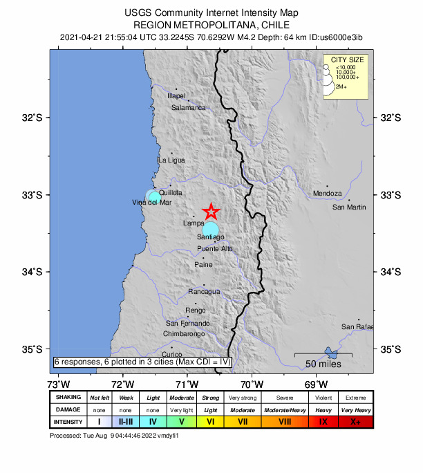Did You Feel It? map: shaking reported by the public