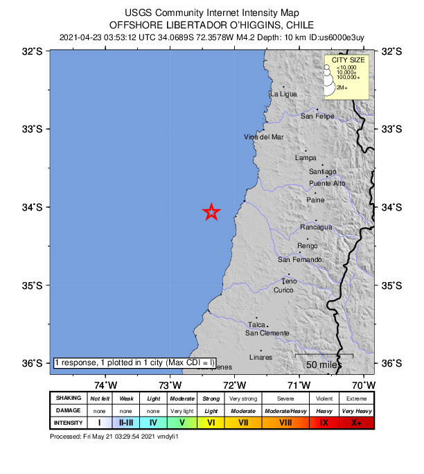 Did You Feel It? map: shaking reported by the public