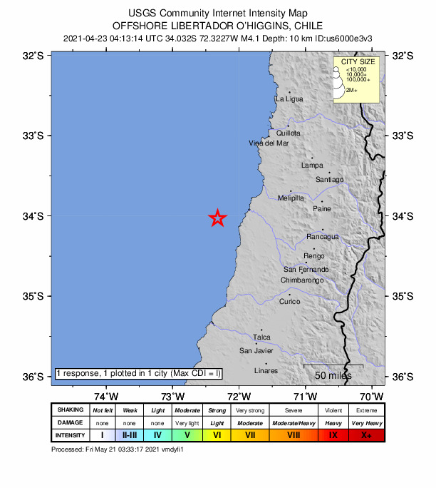 Did You Feel It? map: shaking reported by the public