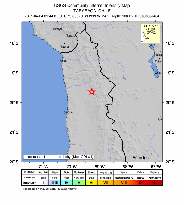 Did You Feel It? map: shaking reported by the public