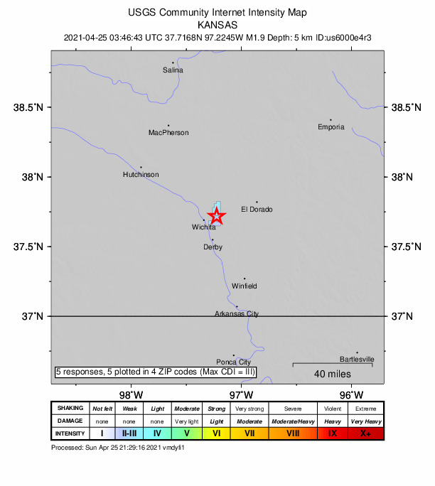 Did You Feel It? map: shaking reported by the public