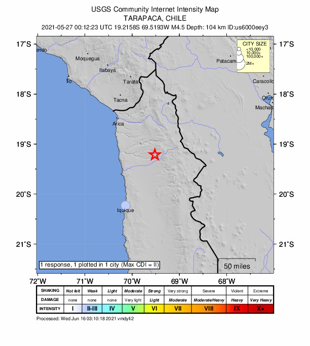 Did You Feel It? map: shaking reported by the public