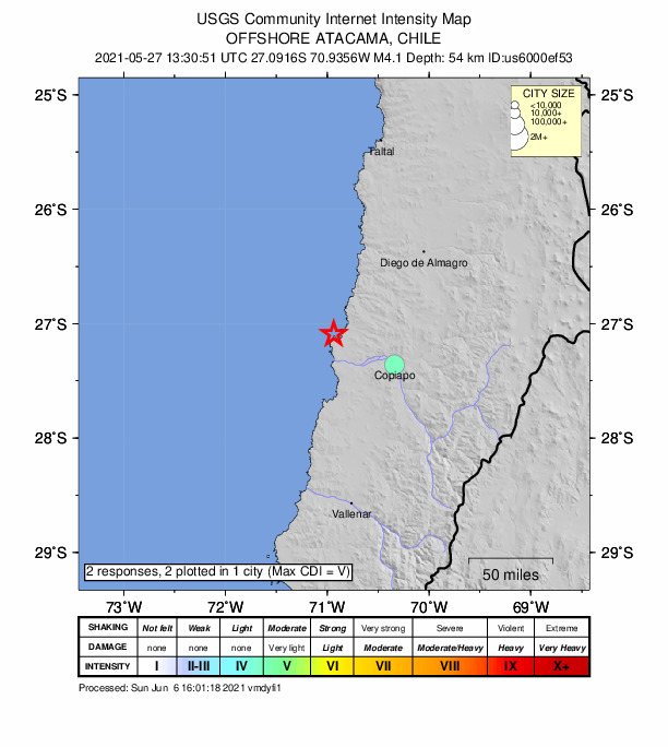 Did You Feel It? map: shaking reported by the public