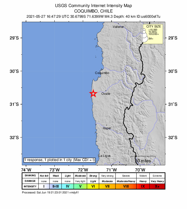 Did You Feel It? map: shaking reported by the public