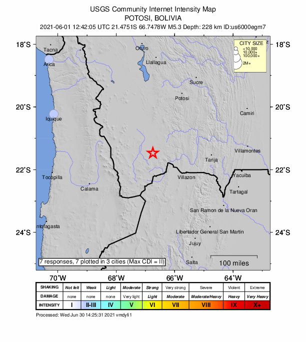 Did You Feel It? map: shaking reported by the public