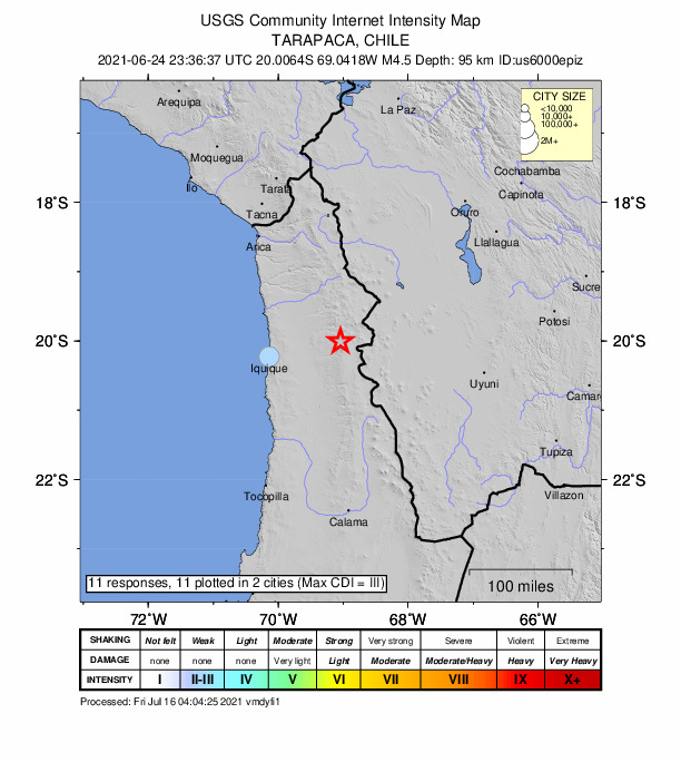 Did You Feel It? map: shaking reported by the public