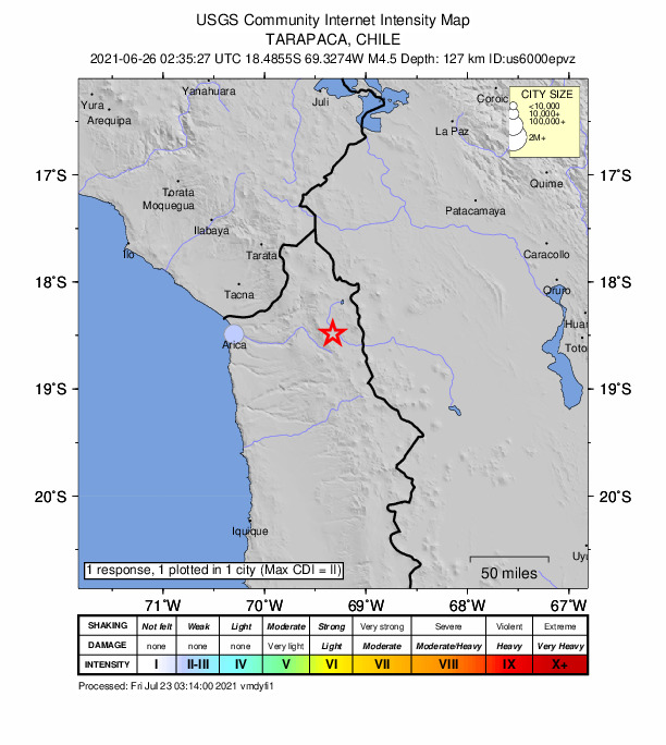 Did You Feel It? map: shaking reported by the public