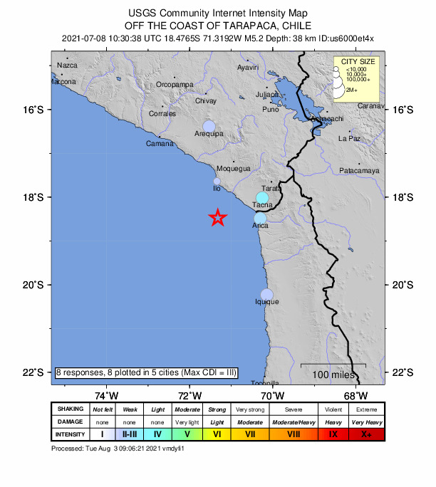 Did You Feel It? map: shaking reported by the public
