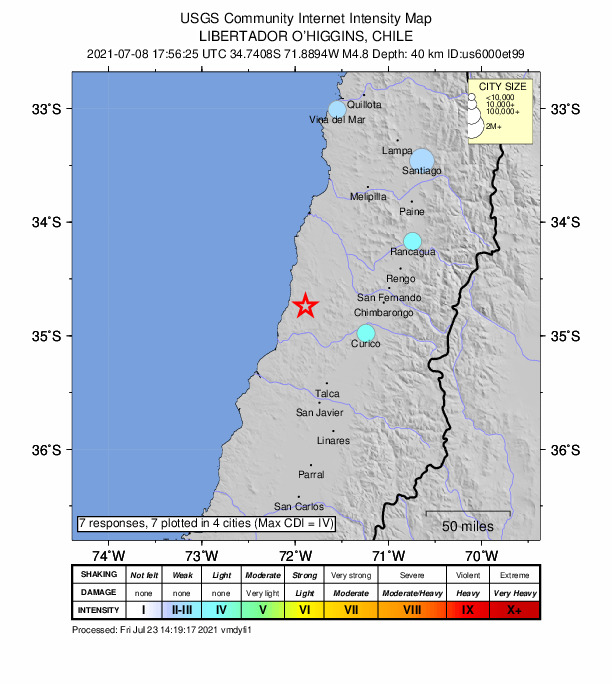 Did You Feel It? map: shaking reported by the public