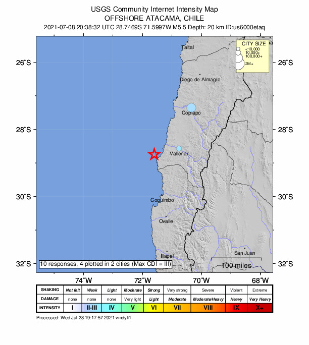Did You Feel It? map: shaking reported by the public