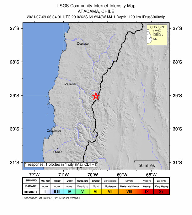 Did You Feel It? map: shaking reported by the public