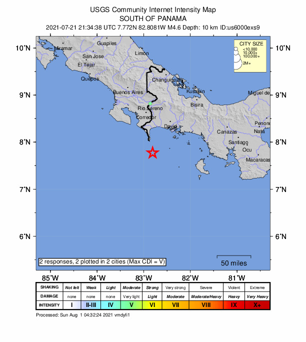 Did You Feel It? map: shaking reported by the public