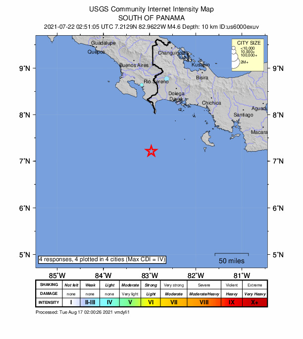 Did You Feel It? map: shaking reported by the public