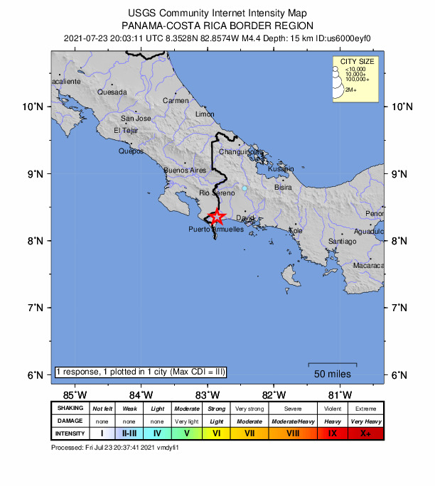 Did You Feel It? map: shaking reported by the public