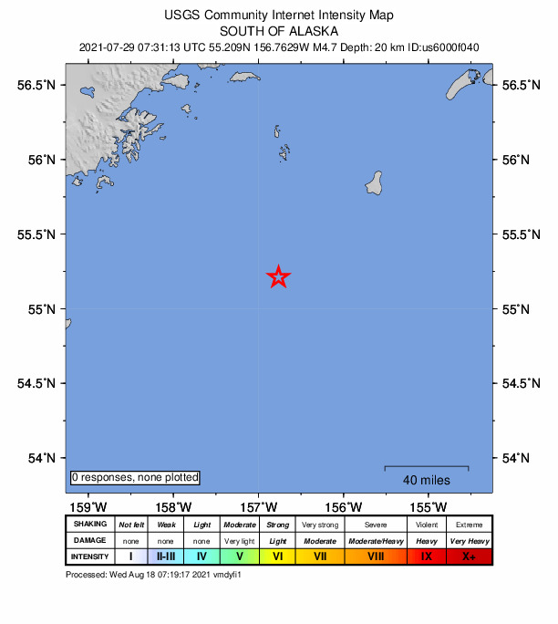 Did You Feel It? map: shaking reported by the public