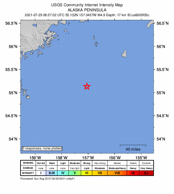 Did You Feel It? map: shaking reported by the public