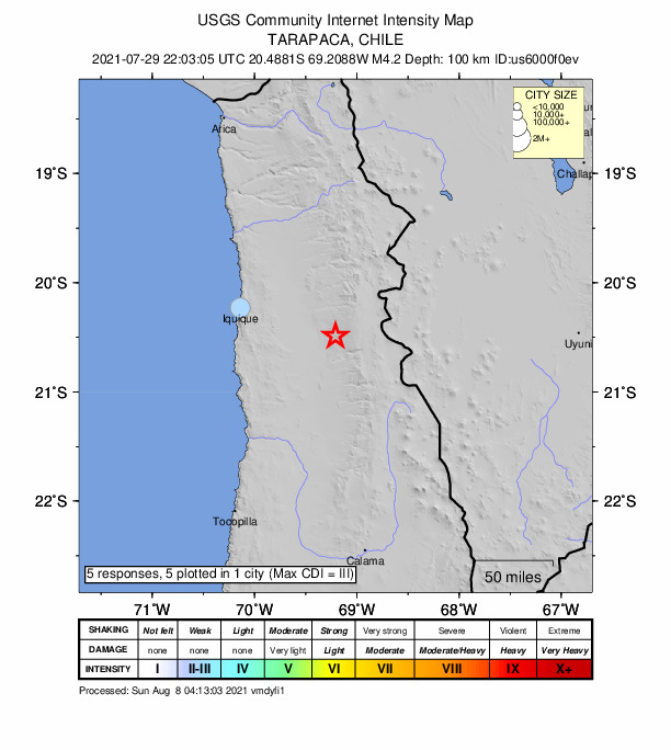 Did You Feel It? map: shaking reported by the public