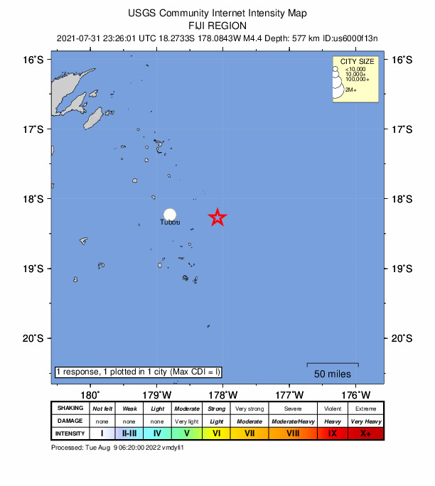 Did You Feel It? map: shaking reported by the public