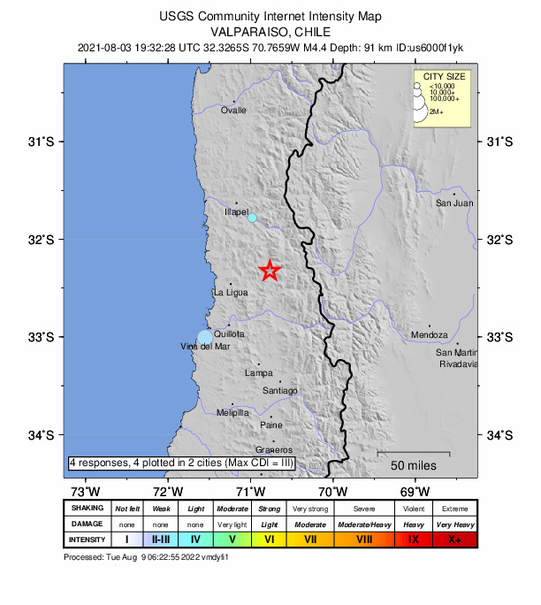 Did You Feel It? map: shaking reported by the public