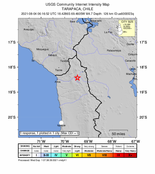 Did You Feel It? map: shaking reported by the public
