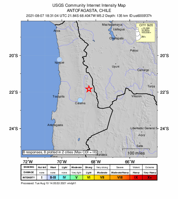 Did You Feel It? map: shaking reported by the public
