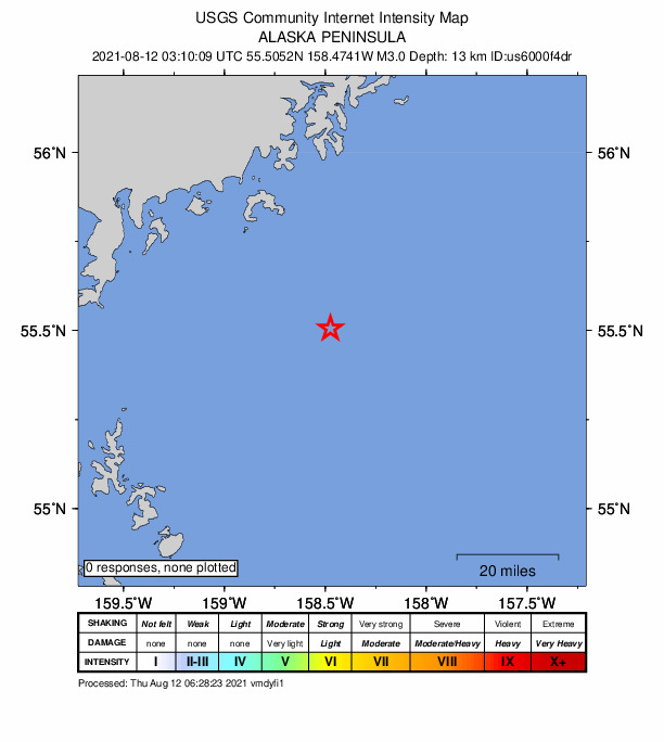 Did You Feel It? map: shaking reported by the public