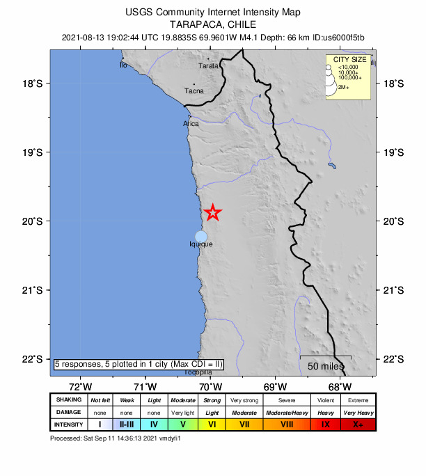 Did You Feel It? map: shaking reported by the public