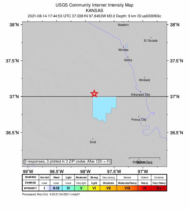 Did You Feel It? map: shaking reported by the public