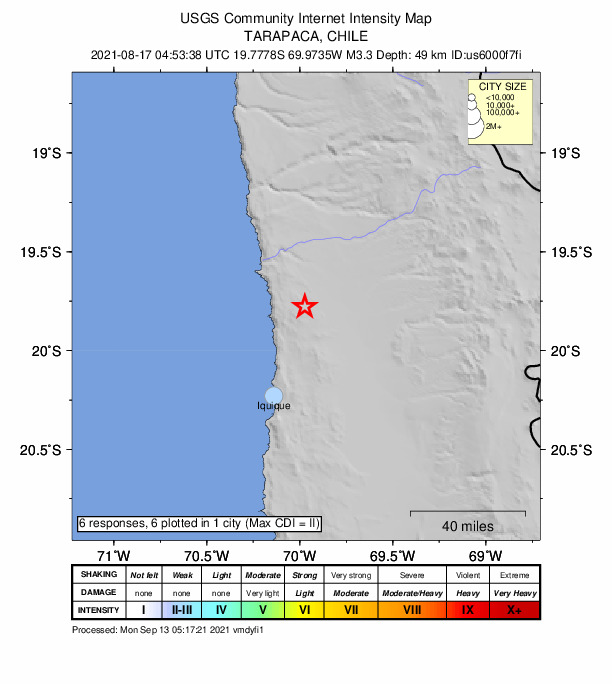 Did You Feel It? map: shaking reported by the public
