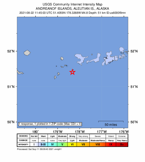 Did You Feel It? map: shaking reported by the public