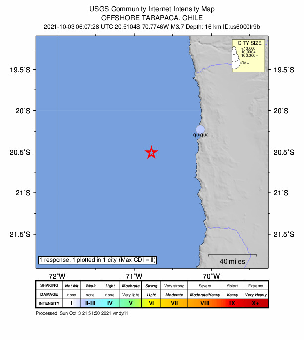 Did You Feel It? map: shaking reported by the public