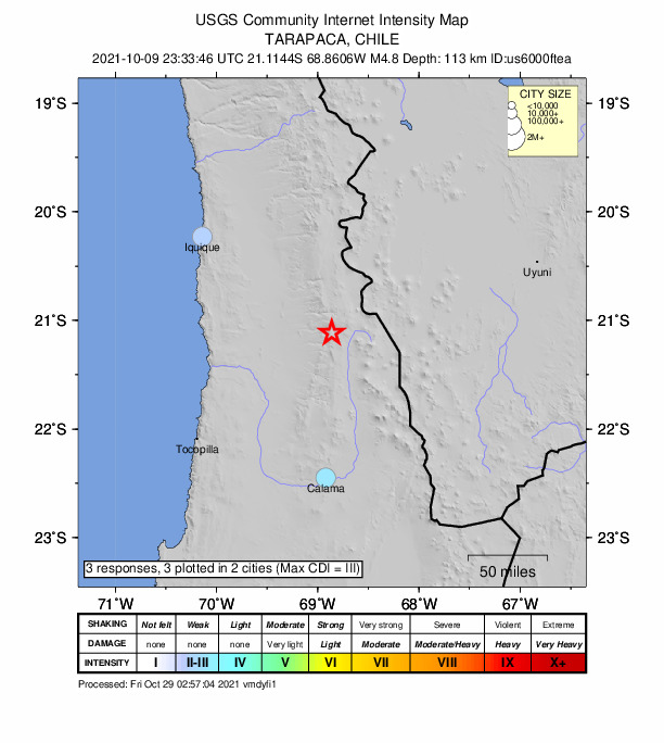 Did You Feel It? map: shaking reported by the public