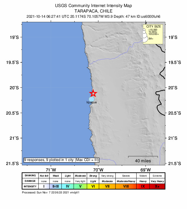 Did You Feel It? map: shaking reported by the public