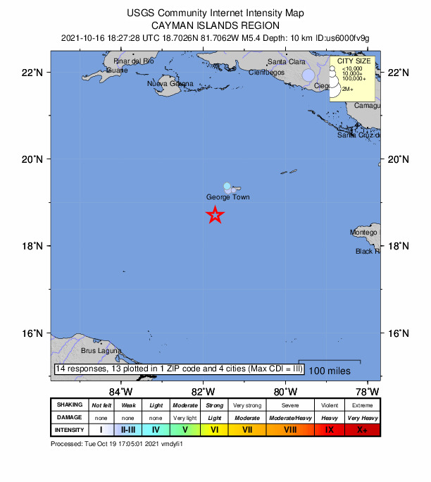 Did You Feel It? map: shaking reported by the public