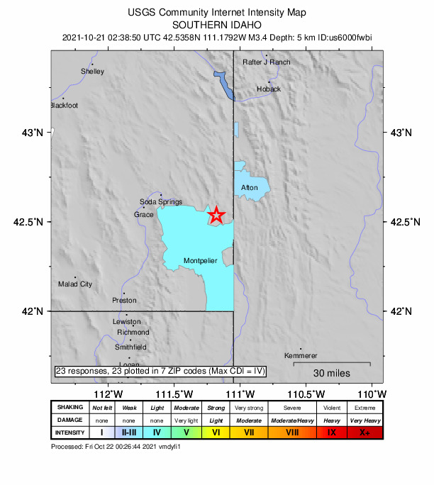 Did You Feel It? map: shaking reported by the public