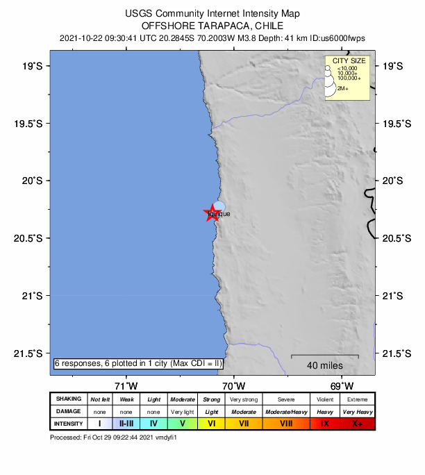 Did You Feel It? map: shaking reported by the public