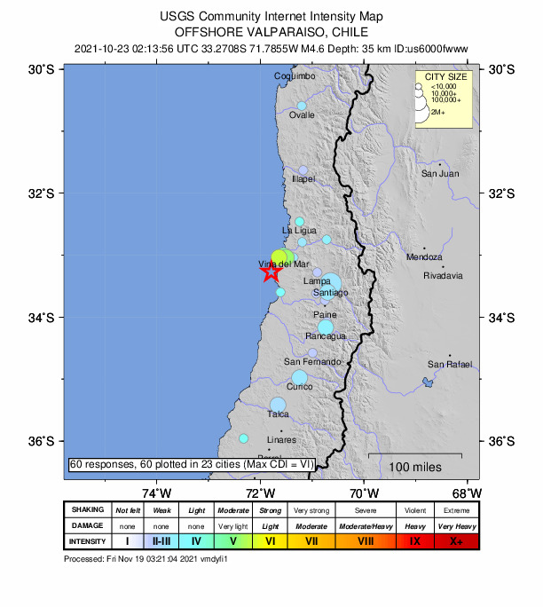 Did You Feel It? map: shaking reported by the public