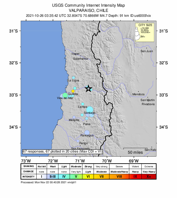 Did You Feel It? map: shaking reported by the public
