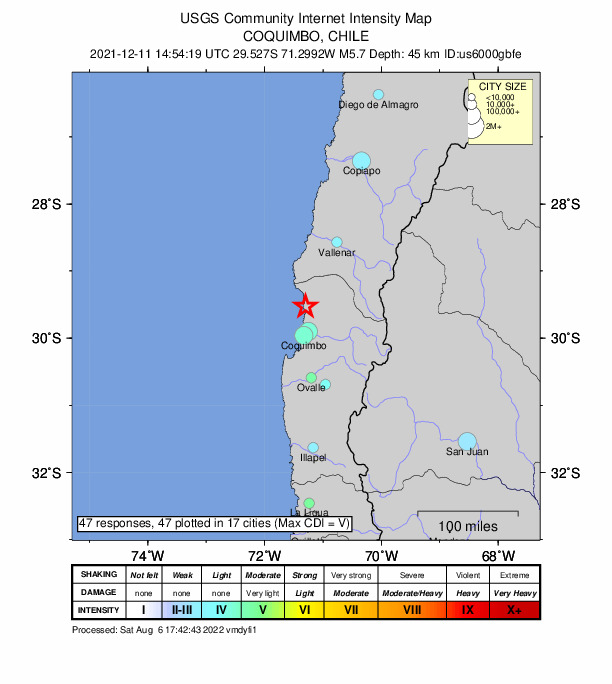 Did You Feel It? map: shaking reported by the public