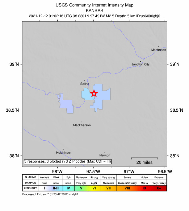 Did You Feel It? map: shaking reported by the public
