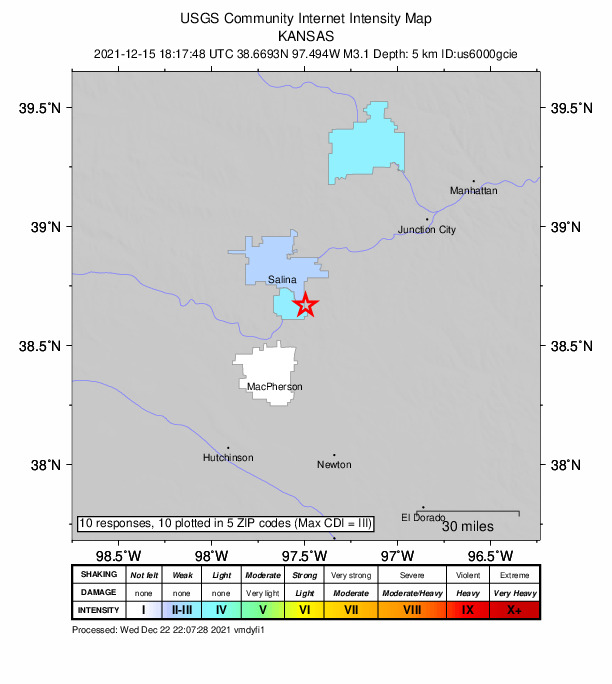 Did You Feel It? map: shaking reported by the public