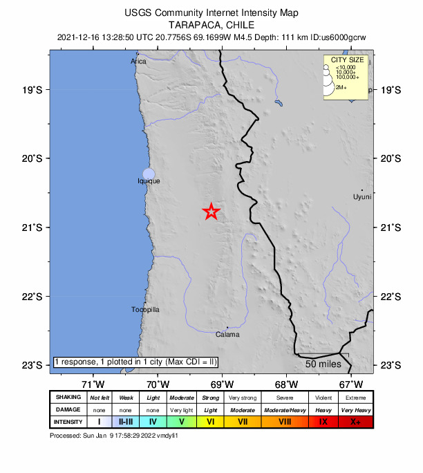 Did You Feel It? map: shaking reported by the public