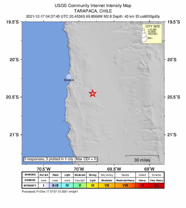 Did You Feel It? map: shaking reported by the public