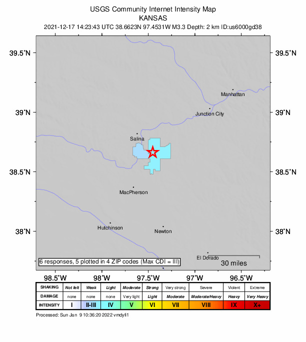 Did You Feel It? map: shaking reported by the public