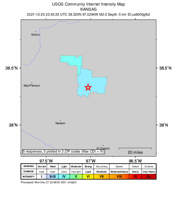 Did You Feel It? map: shaking reported by the public
