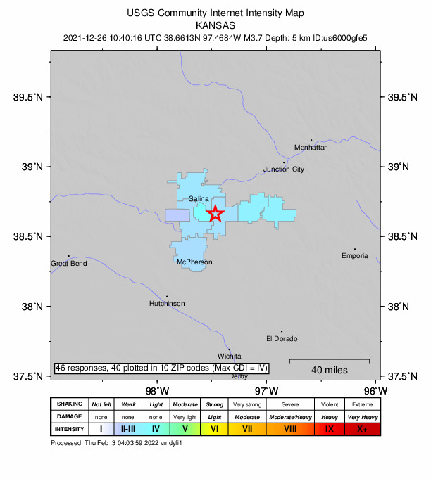 Did You Feel It? map: shaking reported by the public