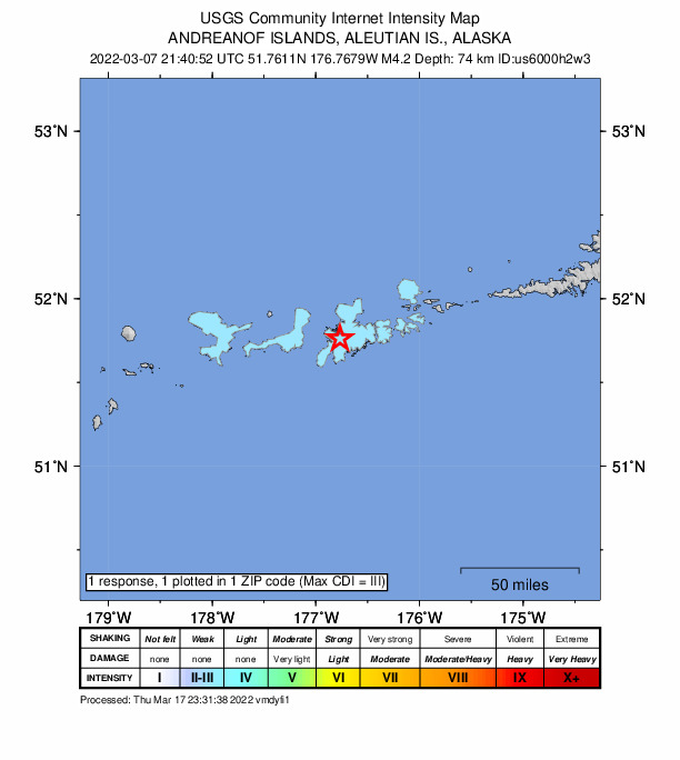 Did You Feel It? map: shaking reported by the public