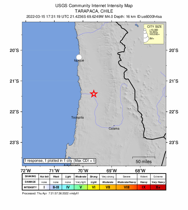 Did You Feel It? map: shaking reported by the public